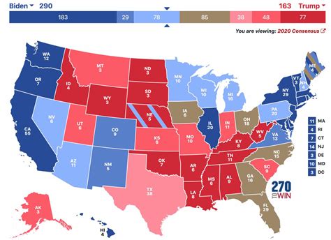 MAP Electoral College Map 2020 Projection